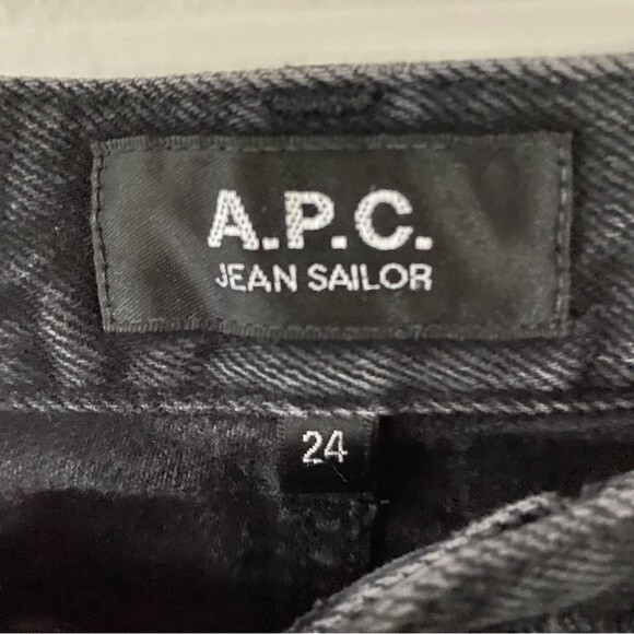 a.p.c. sailor jeans washed black high rise size 24 - Picture 10 of 13